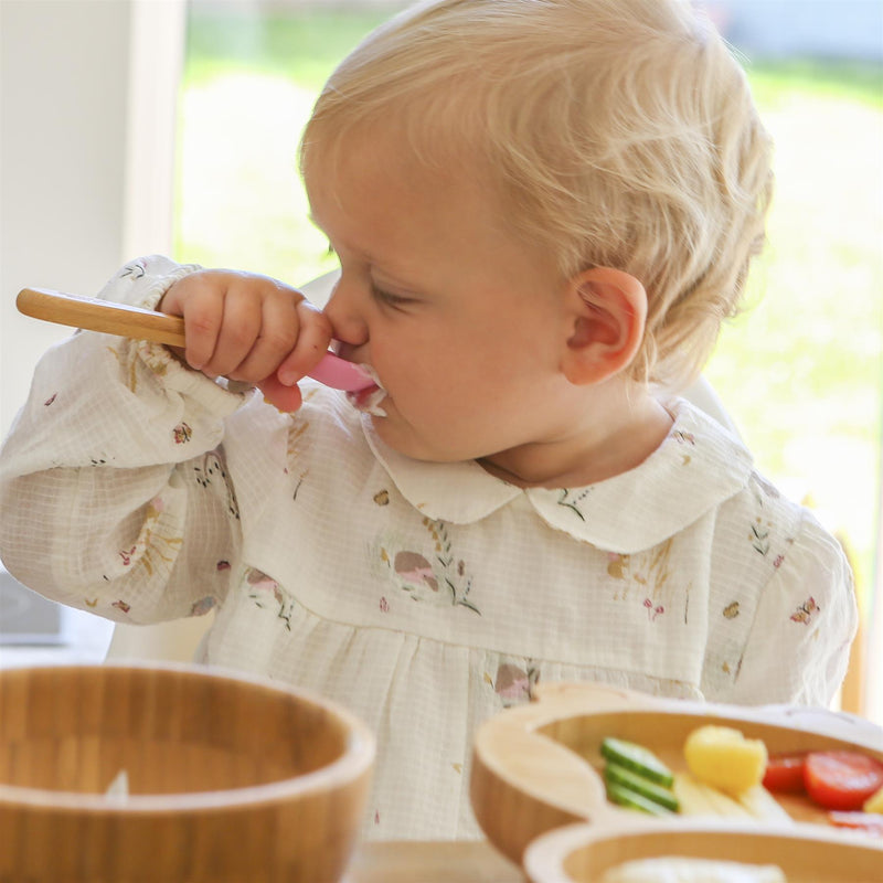 2pc Bamboo Baby Weaning Fork & Spoon Set - By Tiny Dining