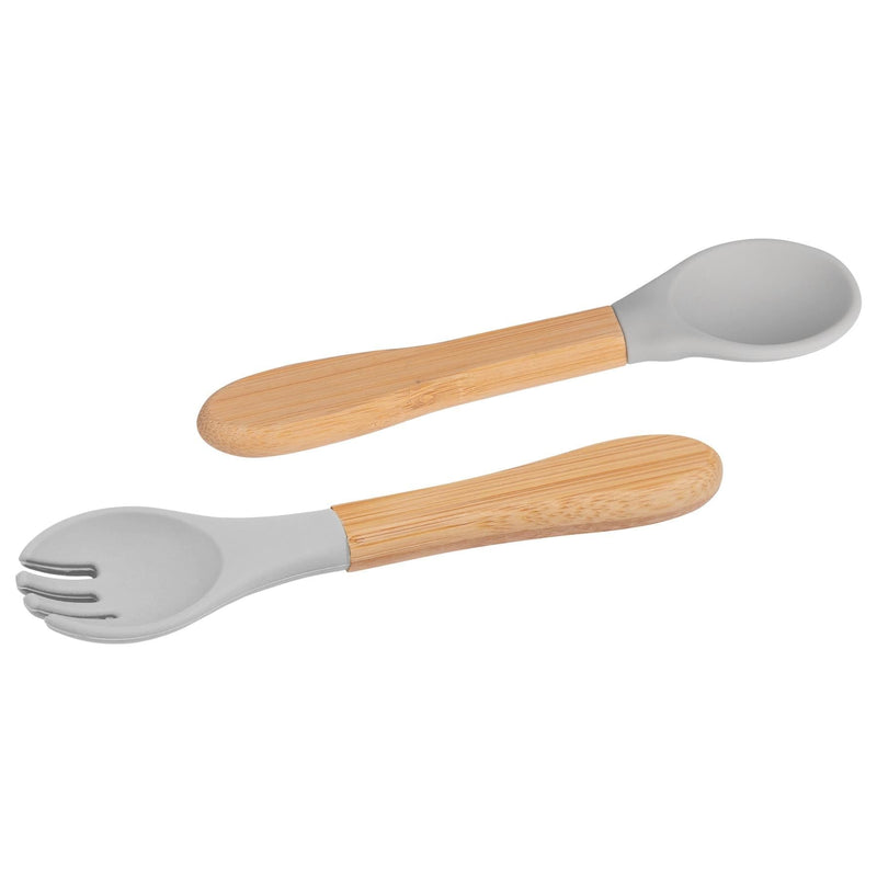 2pc Bamboo Baby Weaning Fork & Spoon Set - By Tiny Dining