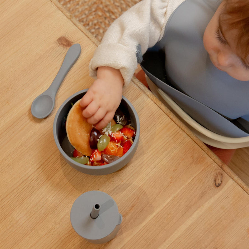 Silicone Baby and toddler Suction Bowl with Lid